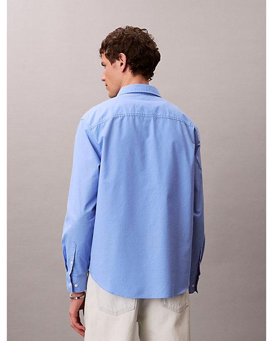 Calvin Klein Blue Jeans Oxford Cotton Shirt for men