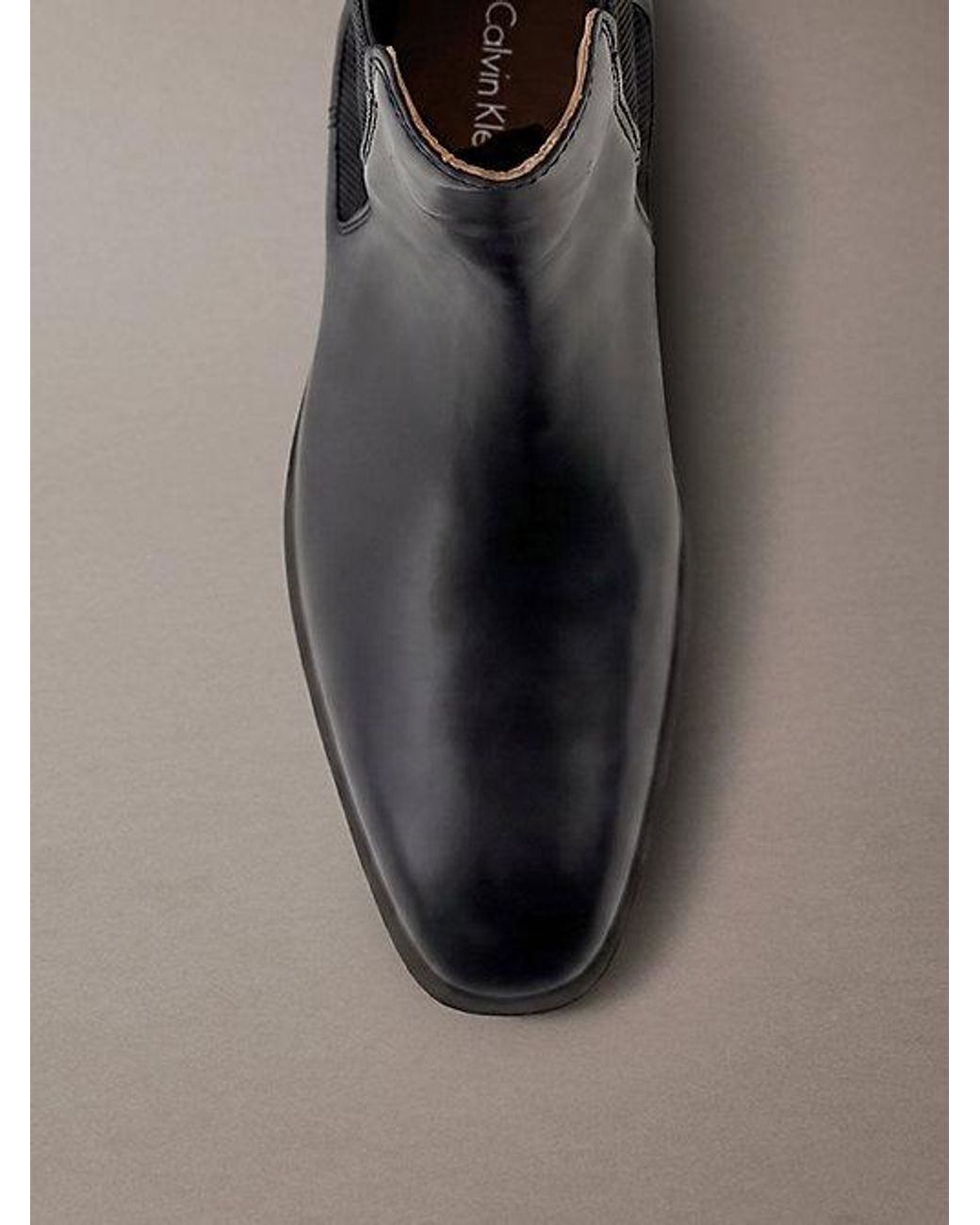 Calvin Klein Multicolor Leather Almond Toe Chelsea Boots for men