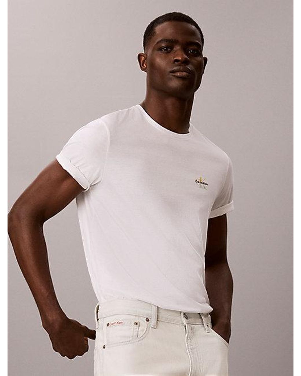 Calvin Klein White Lounge T-Shirt Icon Cotton for men