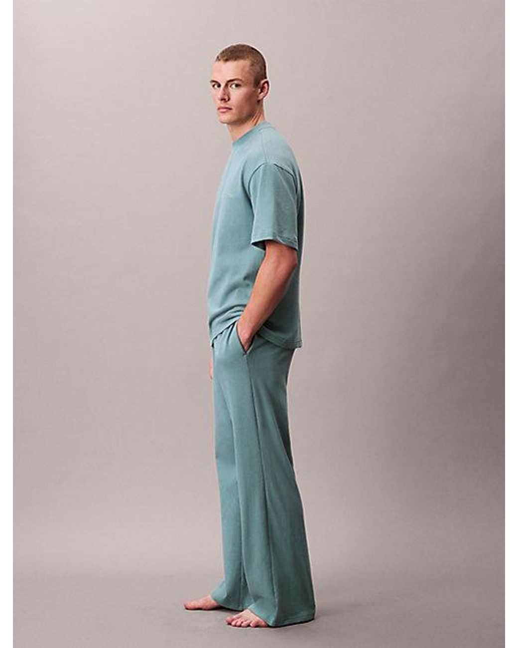 Calvin Klein Blue Pyjama Pants Icon Jersey Knit for men