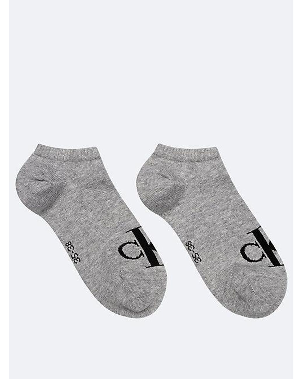 Calvin Klein 2-Pack Enkelsokken in het Gray