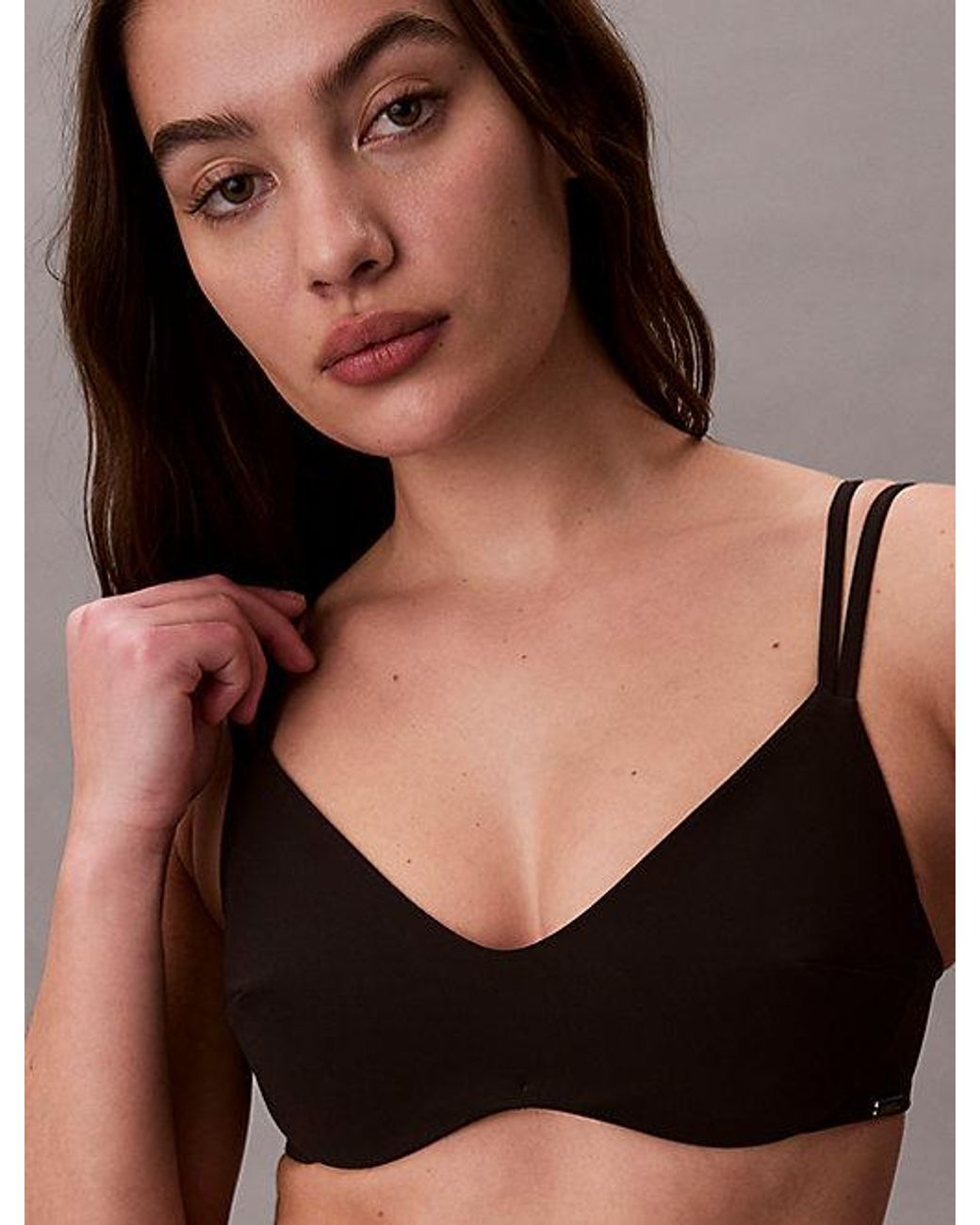 Calvin Klein Black Bralette Bikini Top Ck Tailored