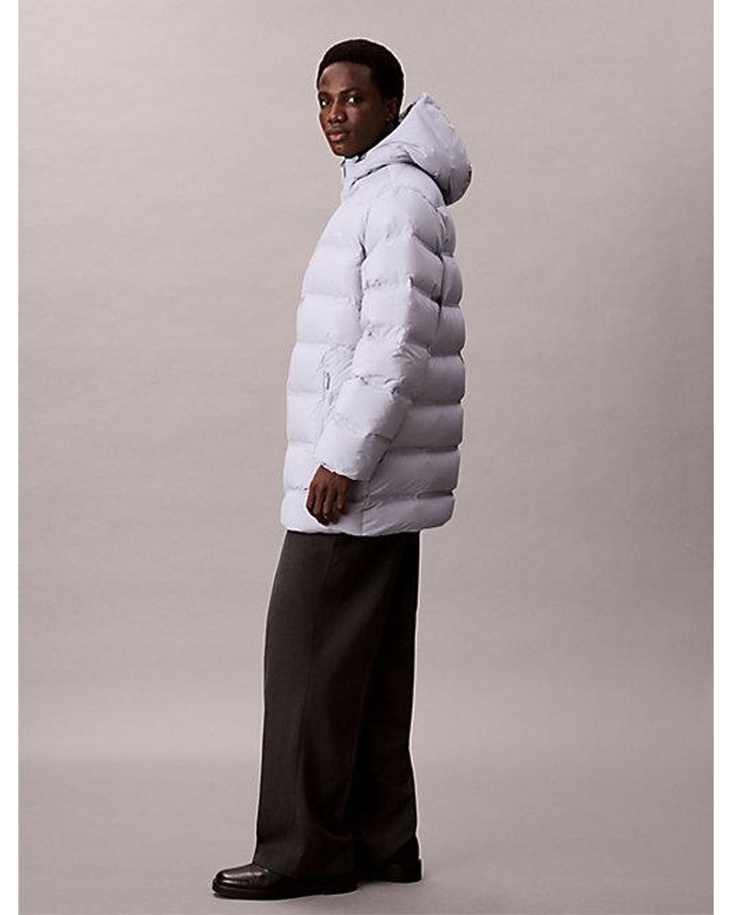 Calvin Klein Multicolor Channelled Down Puffer Coat for men