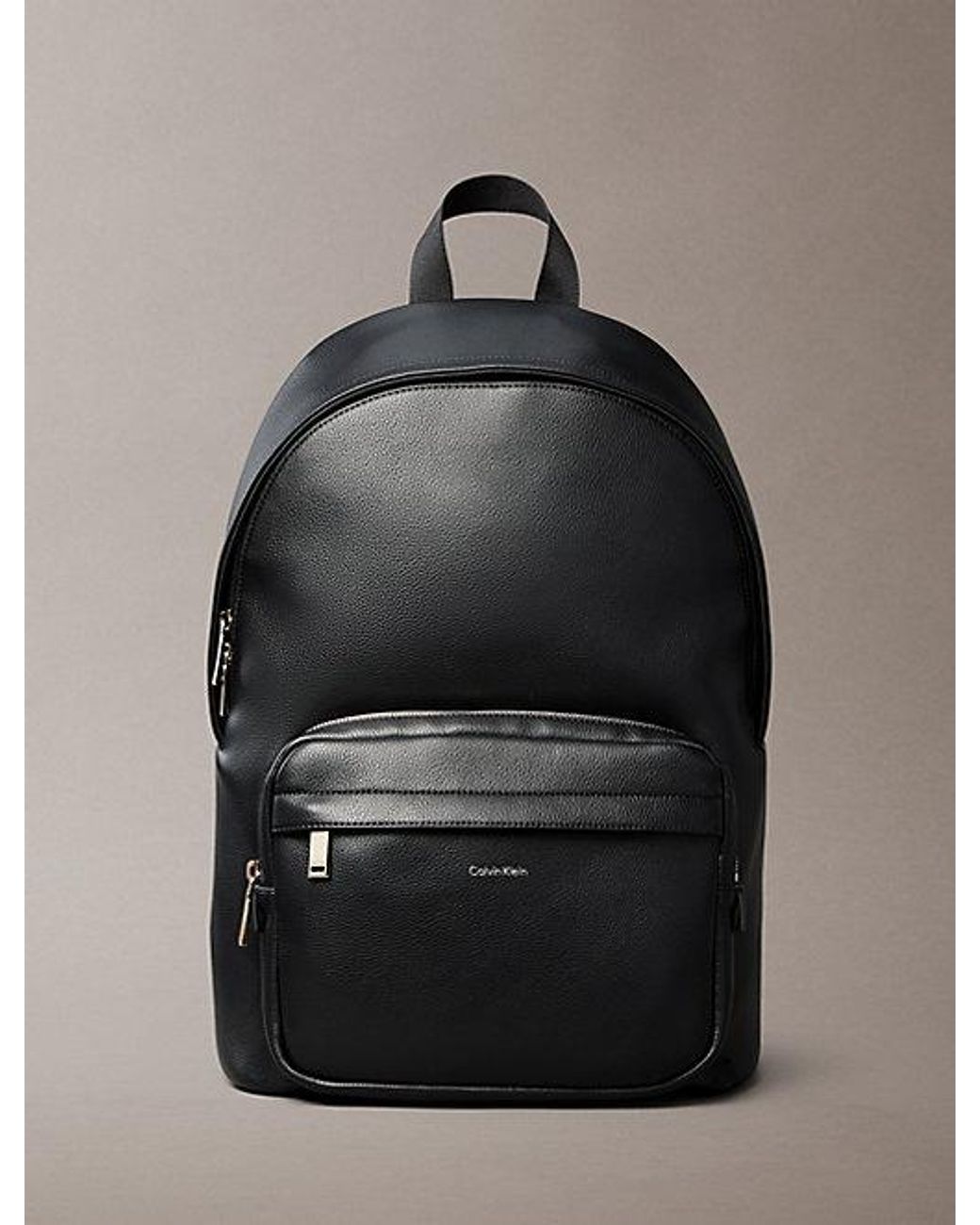 Calvin Klein Gray Micro Pebble Laptop Trolley Backpack for men