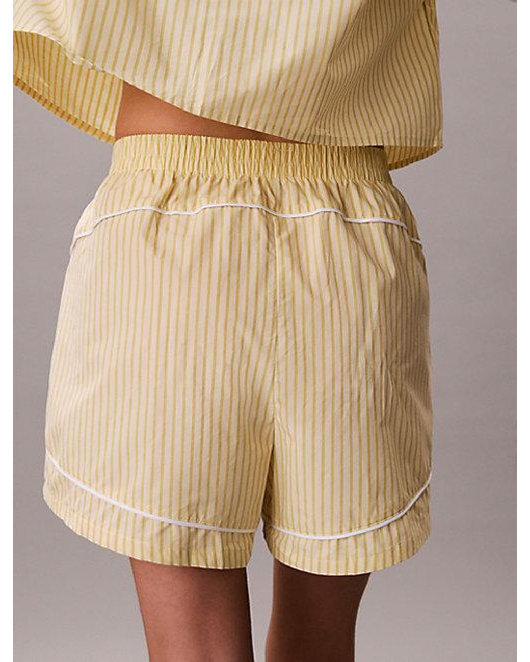 Calvin Klein Natural Pyjama Shorts Icon Cotton Poplin