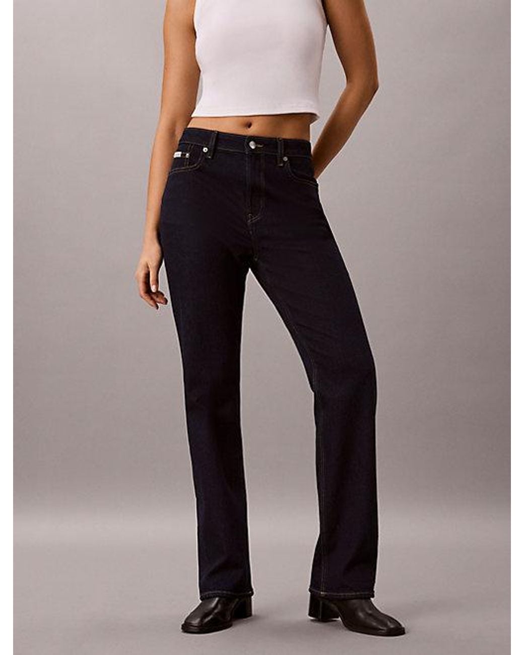 Calvin Klein Multicolor Jeans High Rise Straight Jeans