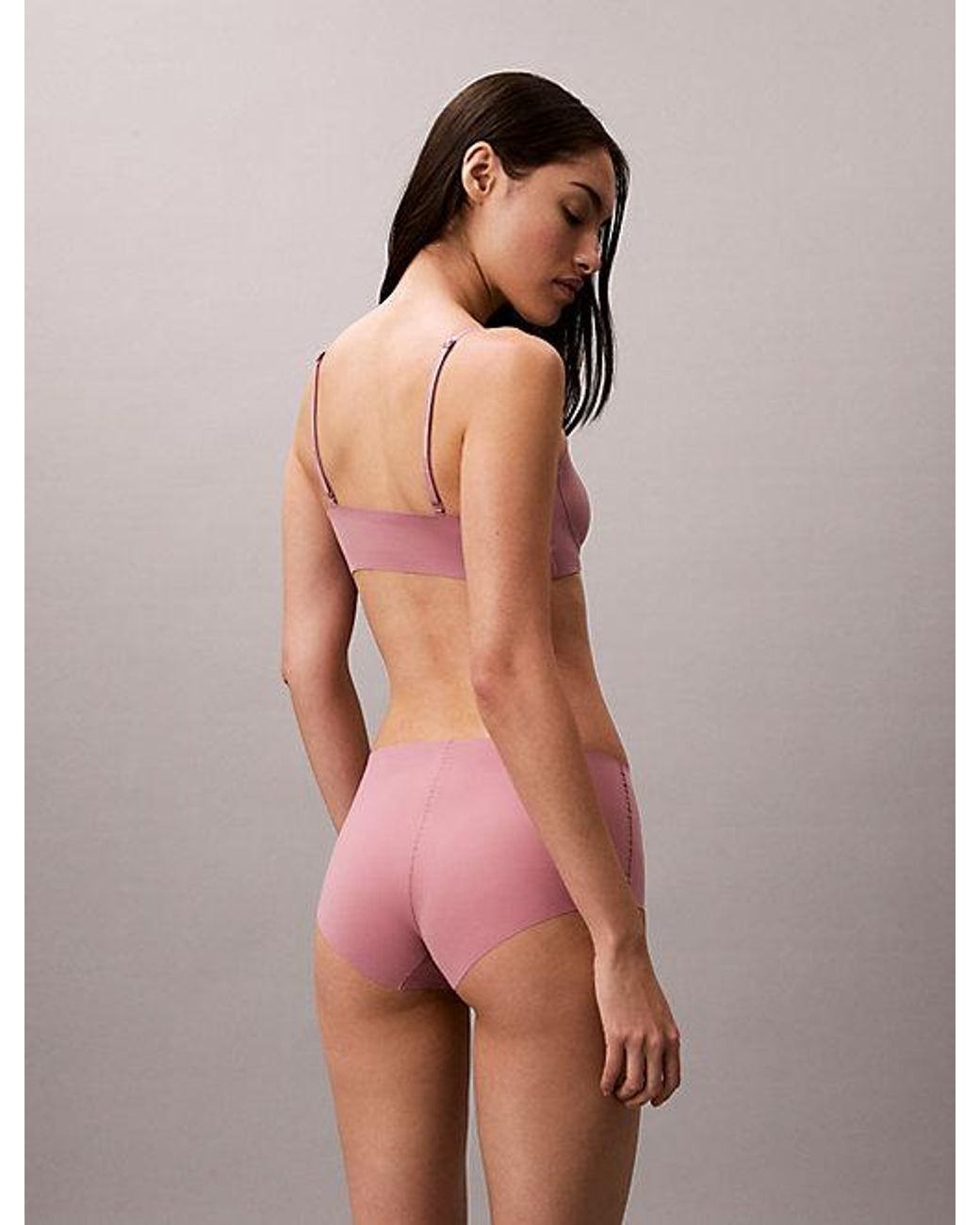 Calvin Klein Pink High Rise Hipster Briefs Invisibles Microfibre Stretch