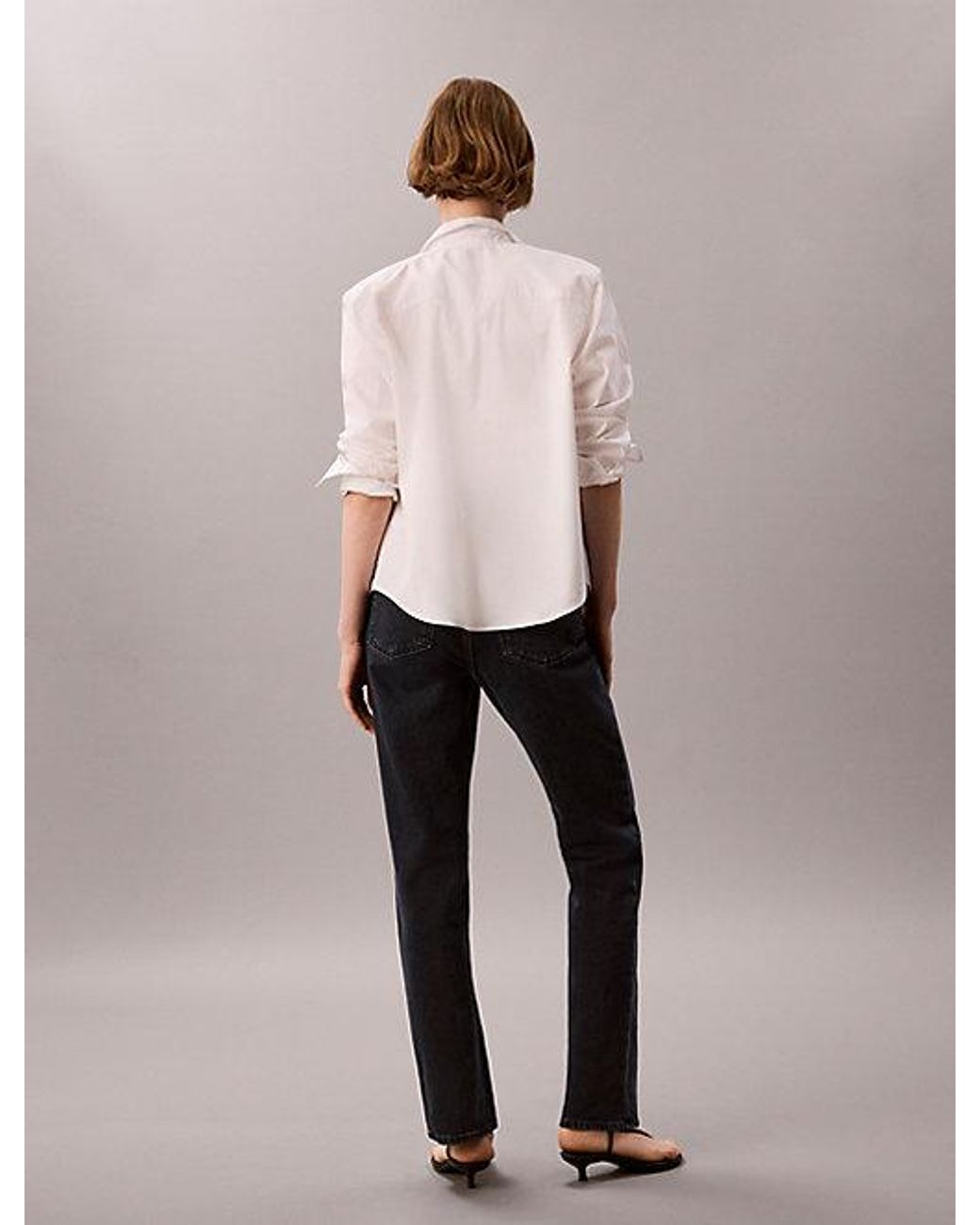 Calvin Klein Pink Jeans High Rise Straight Jeans