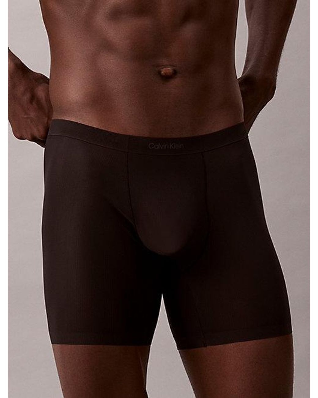 Calvin Klein Brown Boxer Briefs Invisibles Microfibre Stretch Mesh for men
