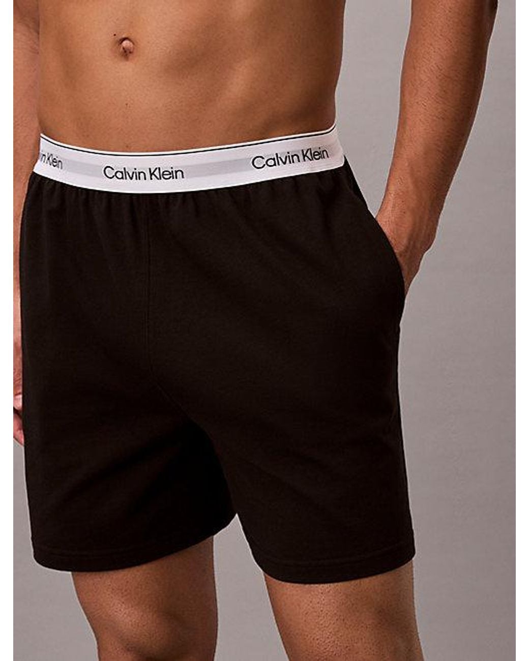 Calvin Klein Pyjamashort in het Black voor heren