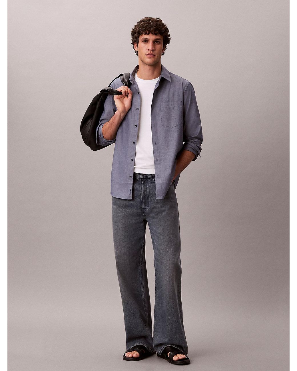 Camicia Button-Down Classica di Calvin Klein in Blue da Uomo