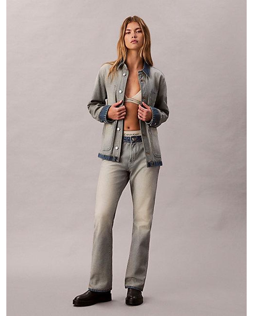 Calvin Klein Natural Jeans Selvedge Relaxed Bootcut Jeans