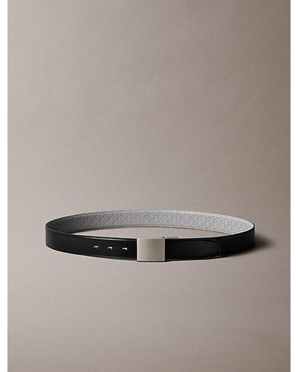 Calvin Klein Multicolor Reversible Leather Plaque Buckle Belt for men