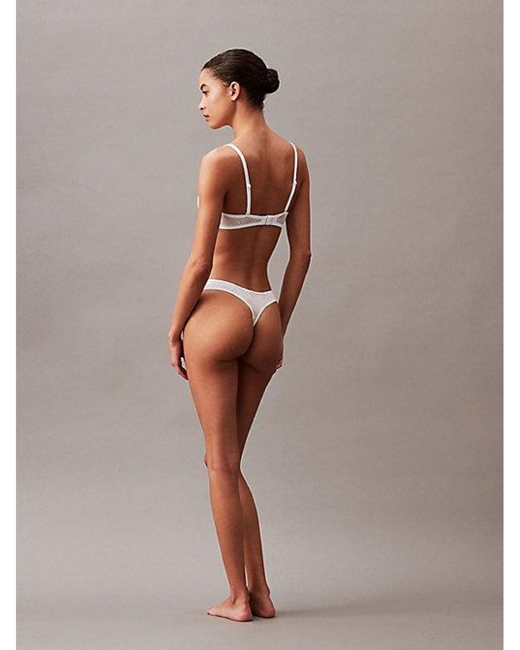 Calvin Klein White Thong Perfectly Fit Ultra Light