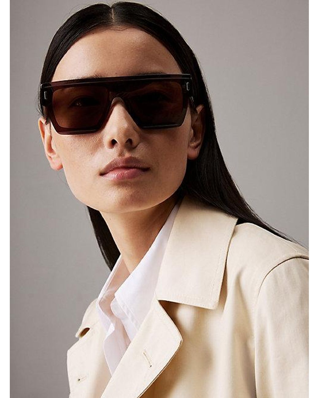 Calvin Klein Gray Square Sunglasses