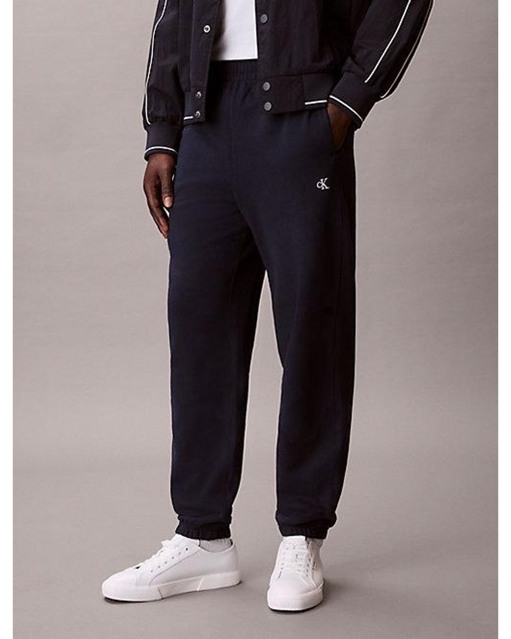 Calvin Klein Blue Jeans Cotton Terry Joggers for men