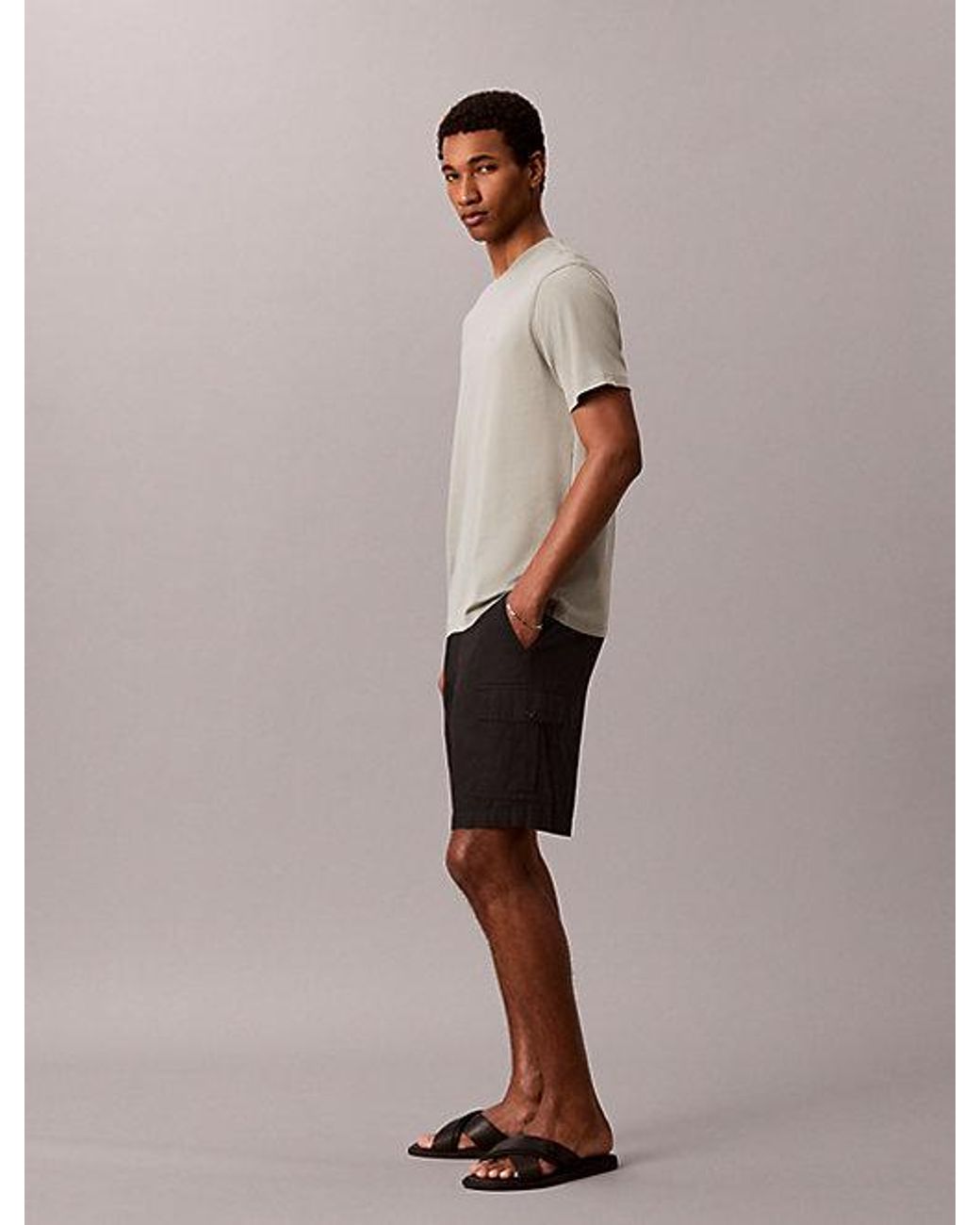 Calvin Klein Gray Supima Cotton T-Shirt for men