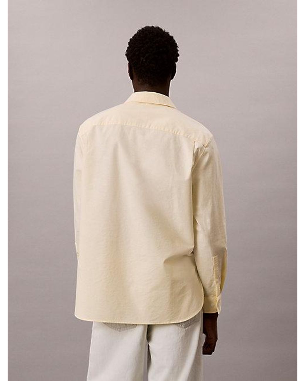 Calvin Klein Natural Jeans Relaxed Oxford Cotton Shirt for men