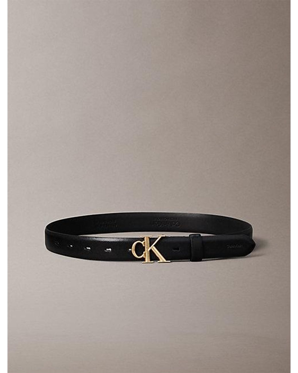 Calvin Klein Multicolor Leather Monogram Logo Belt
