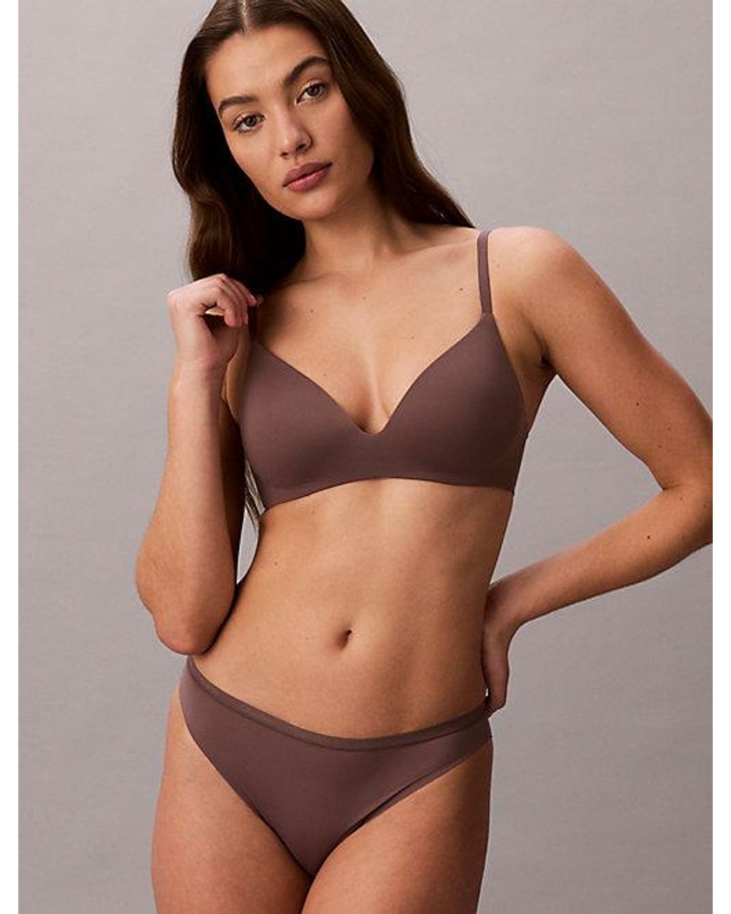 Calvin Klein Brown Wireless T-Shirt Bra Perfectly Fit