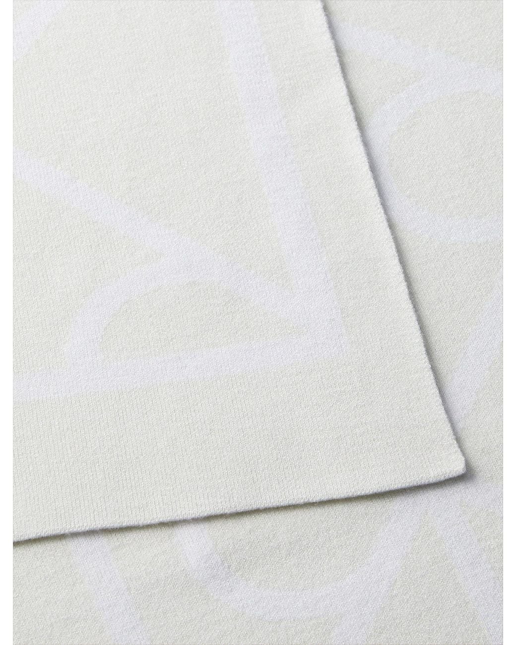 Calvin Klein White Emblem Logo Scarf for men