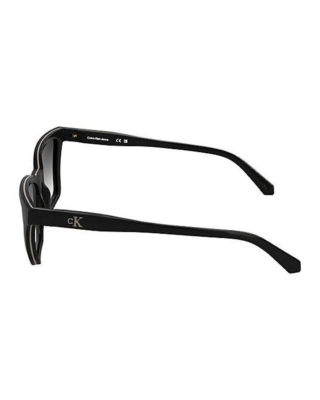 Calvin Klein Black Jeans Modified Rectangle Sunglasses
