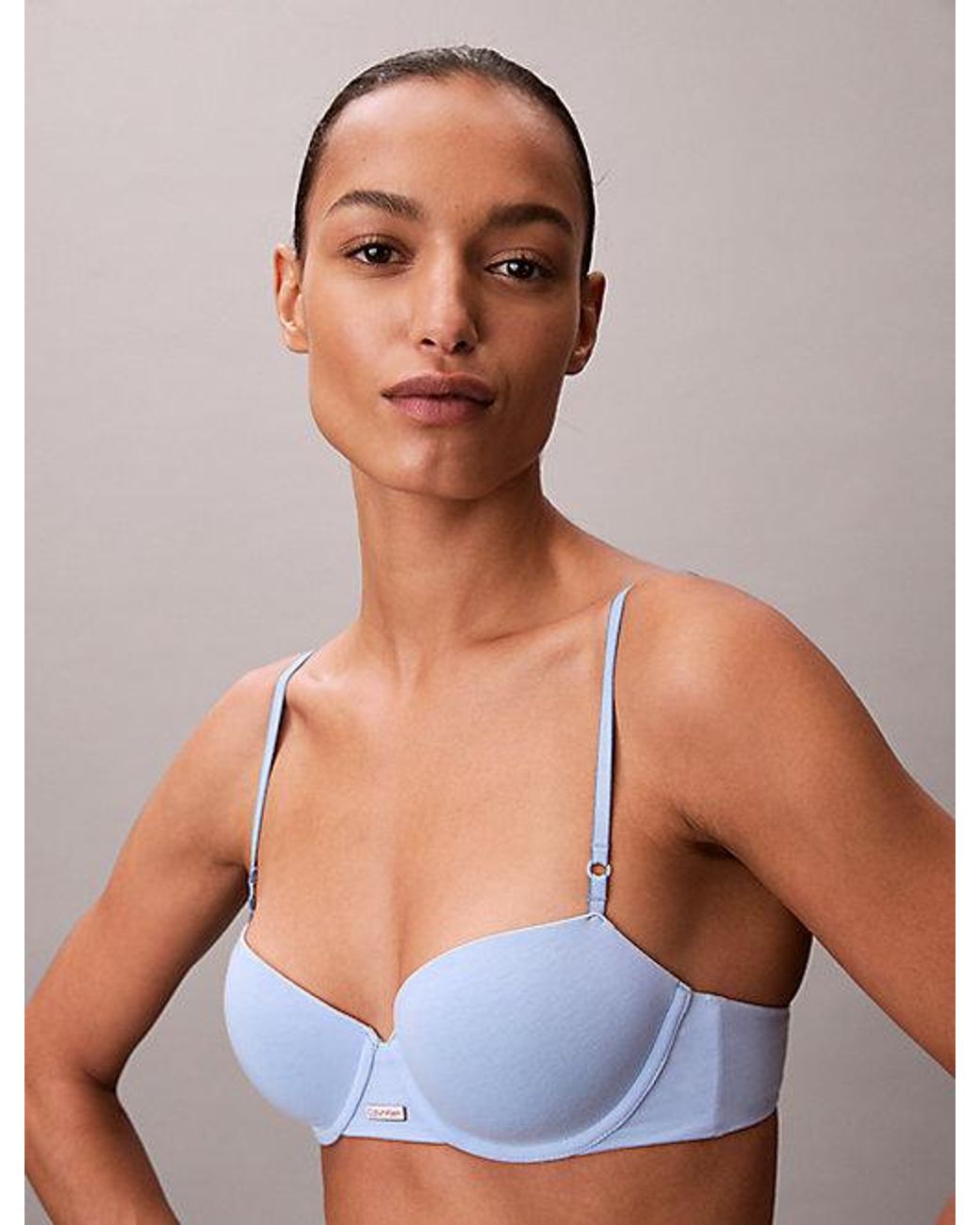 Calvin Klein Blue Demi T-Shirt Bra Cotton Modal Bare