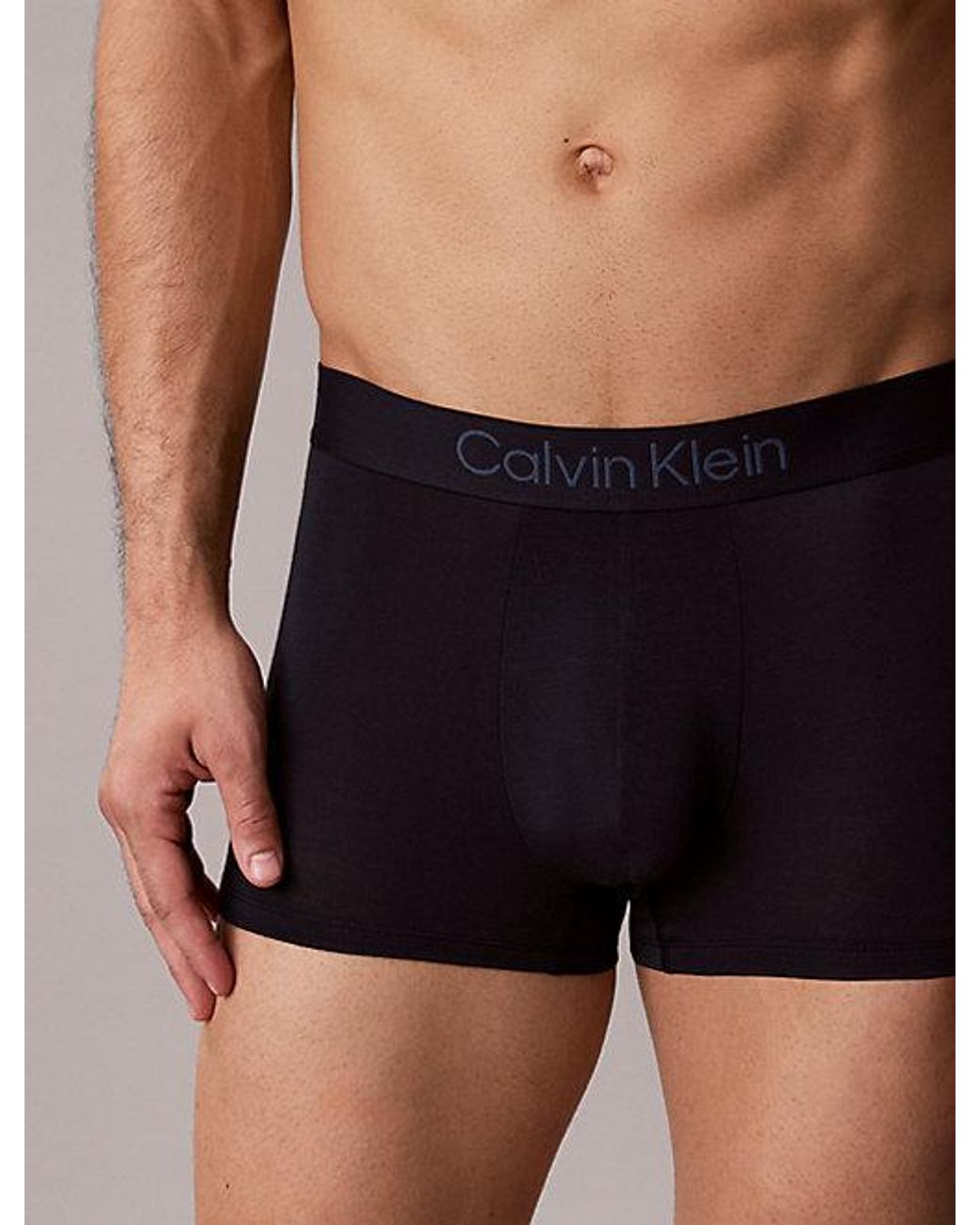 Calvin Klein Gray 3 Pack Trunks Ultra Soft Modal for men