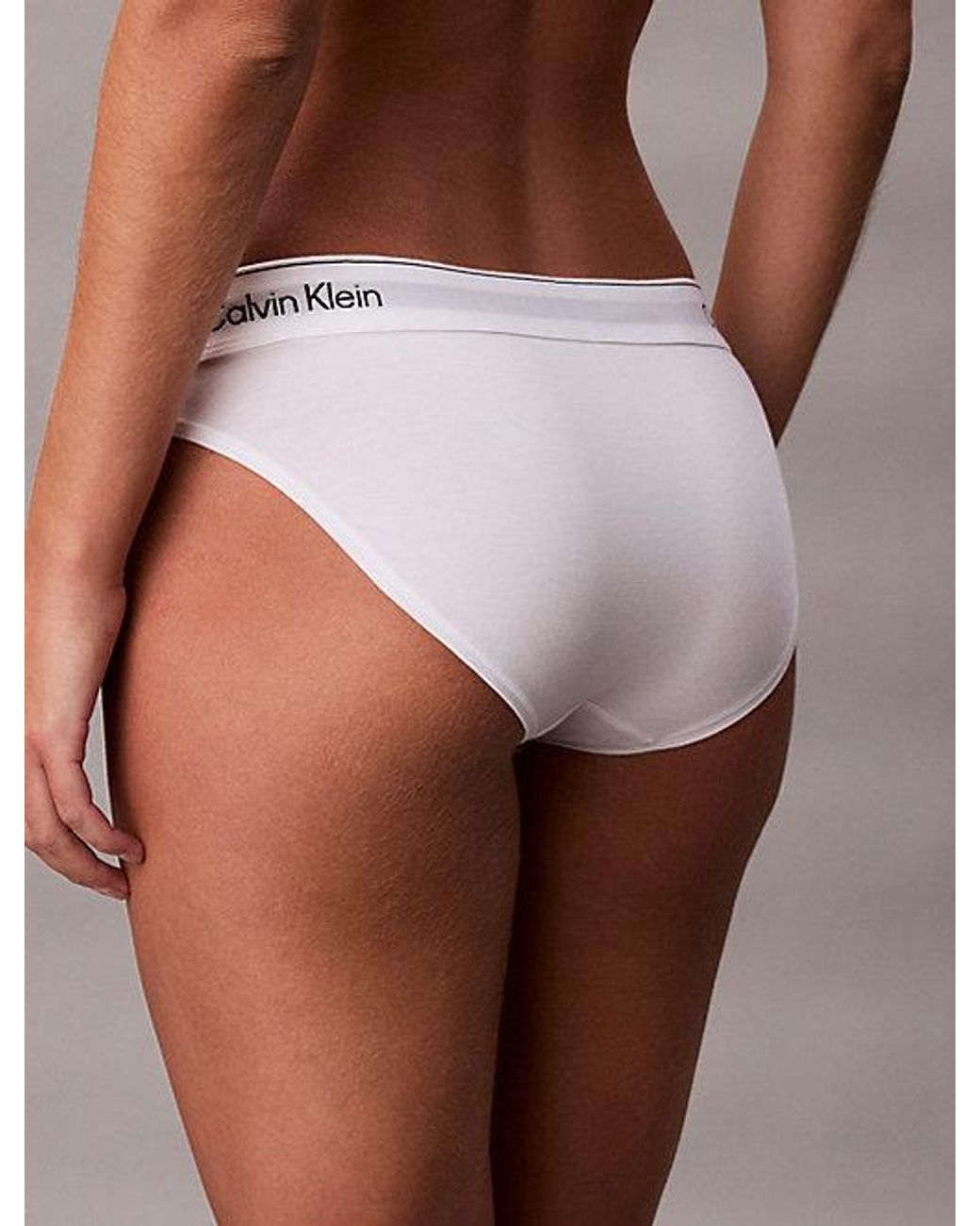 Calvin Klein White Bikini Briefs Icon Cotton Modal