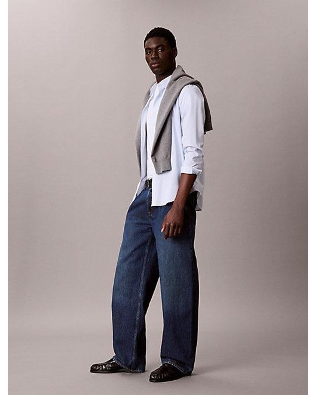 Calvin Klein Barrel Jeans in het Blue voor heren