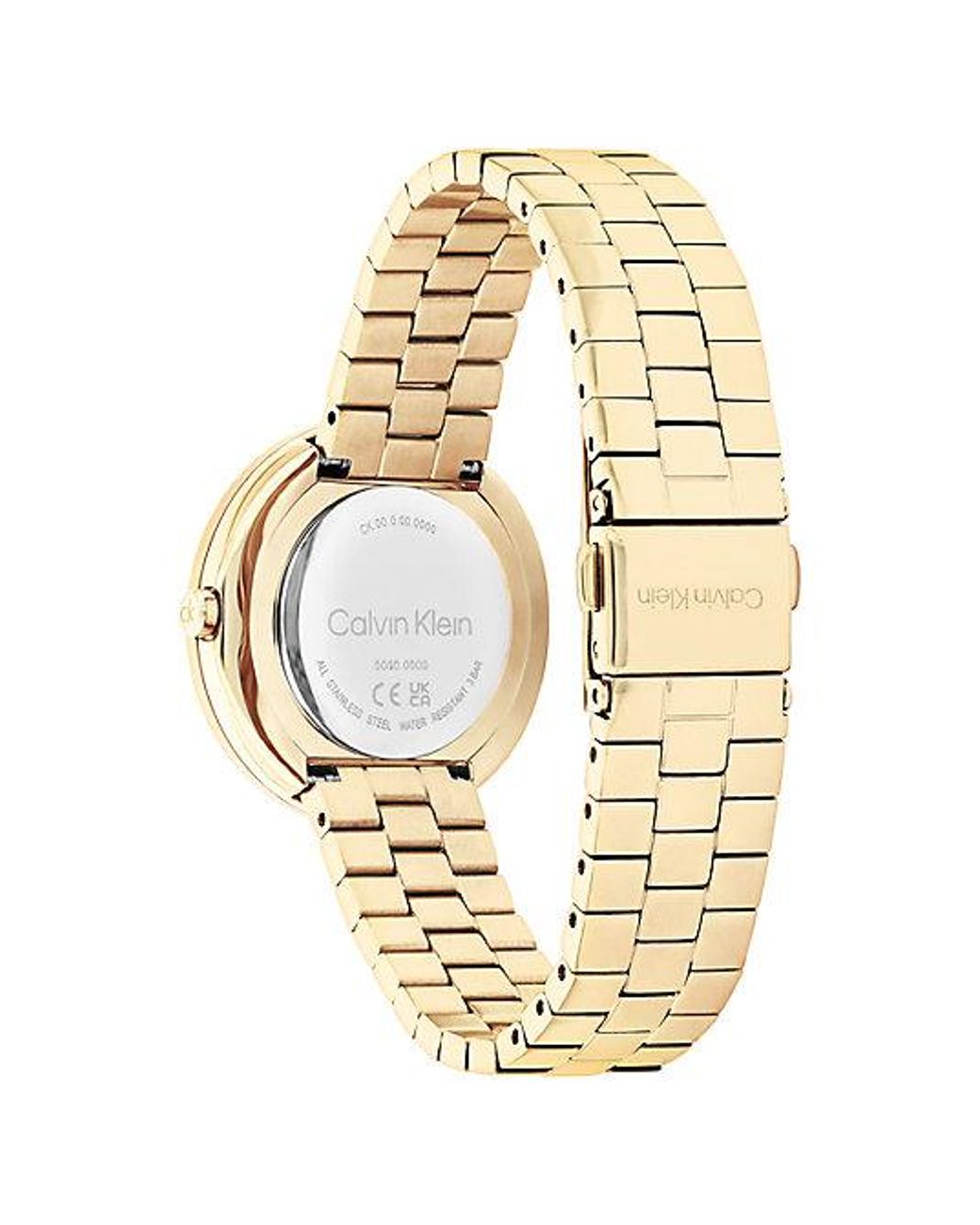 Calvin Klein Metallic Twisted Bezel Bracelet Watch