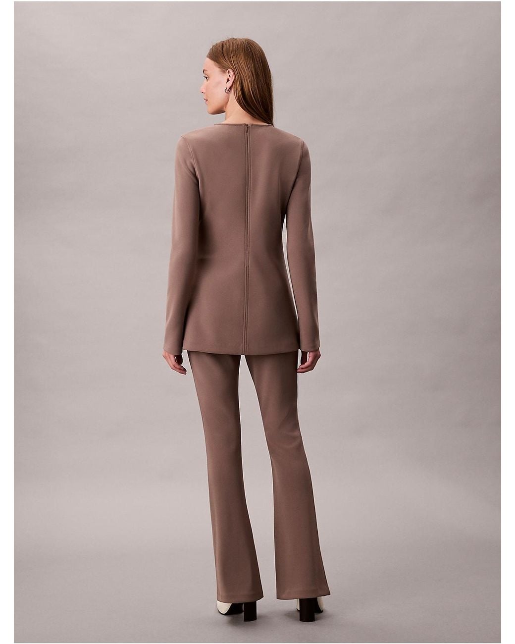 Calvin Klein Multicolor Tailored Knit Flared Pull-On Pants