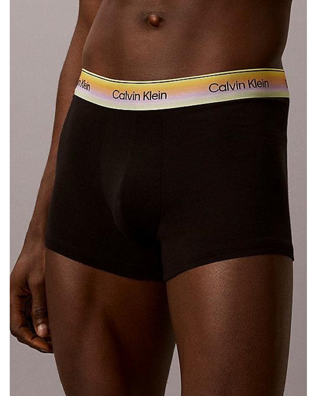Calvin Klein Brown Trunks Icon Cotton Stretch Pride for men