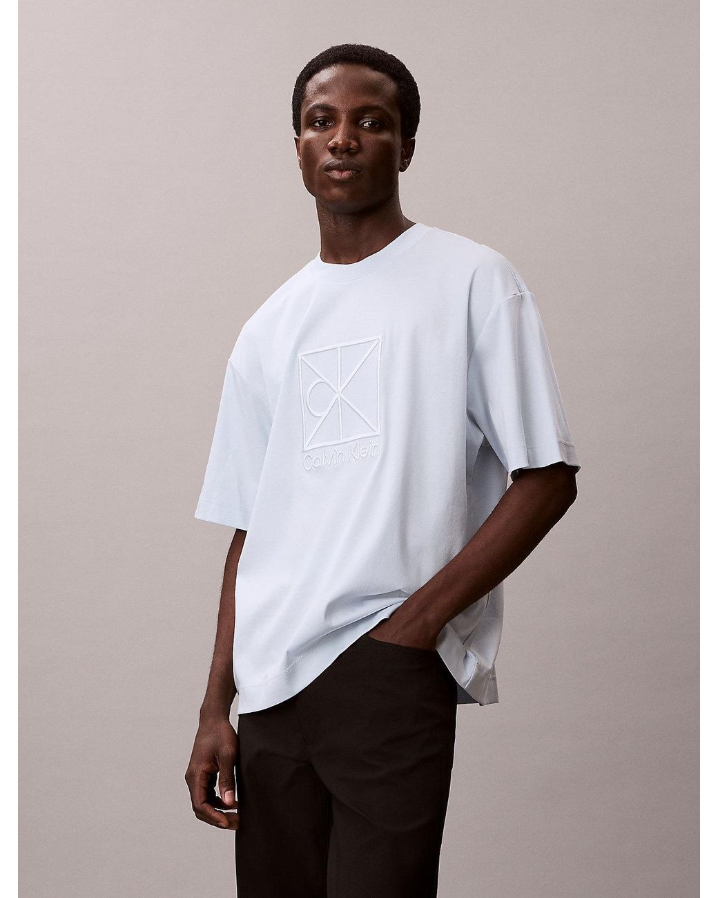Calvin Klein Multicolor Relaxed Embroidered Logo T-Shirt for men