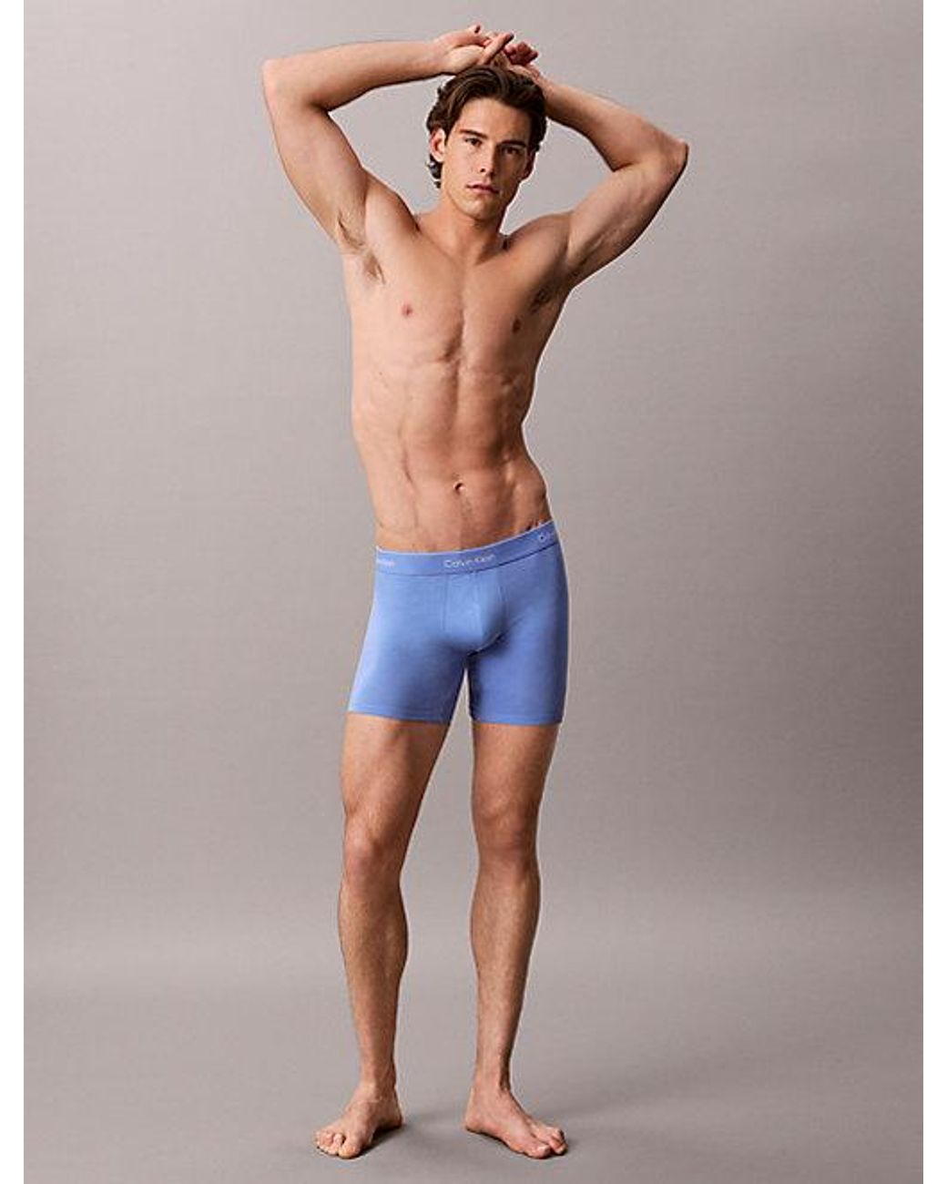 Calvin Klein Blue 3 Pack Boxer Briefs for men