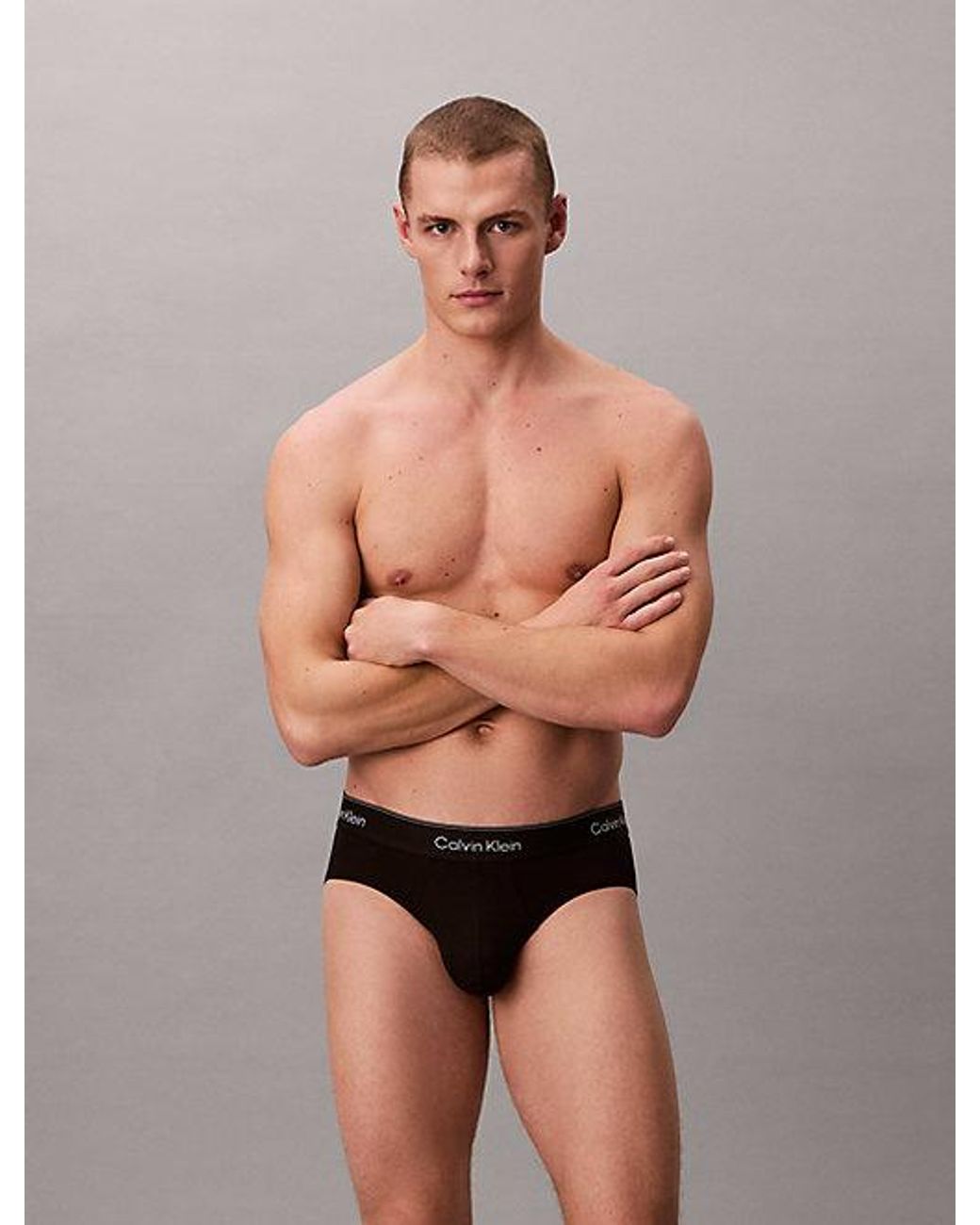 Calvin Klein Blue 3 Pack Hip Briefs for men