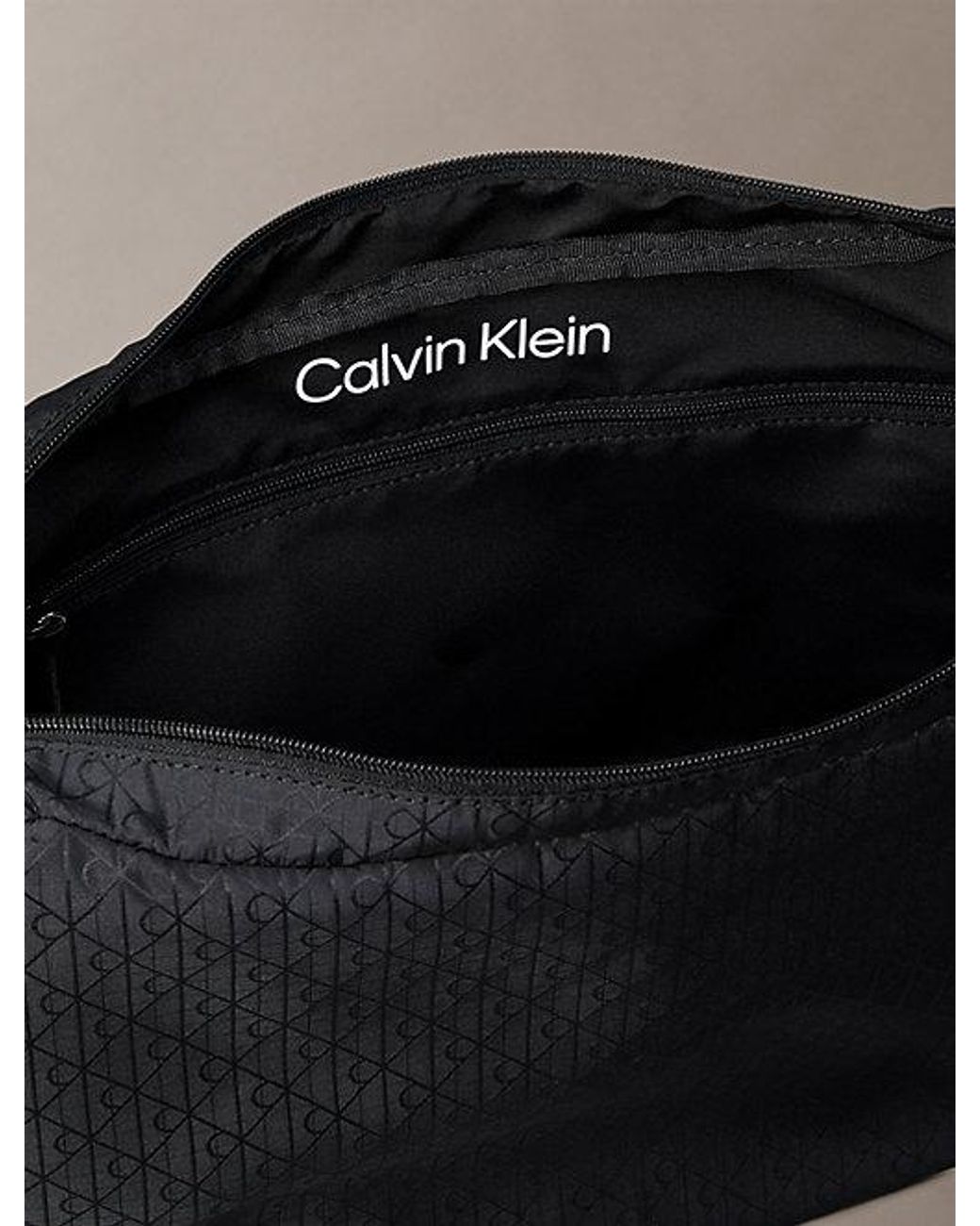 Calvin Klein Gray Water Repellent Crossbody Duffle Bag for men