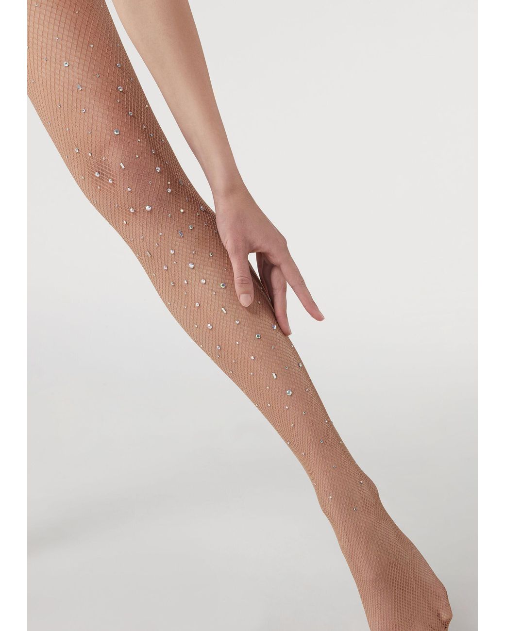 Glitter Chevron-Patterned Micronet Tights Calzedonia | lupon.gov.ph