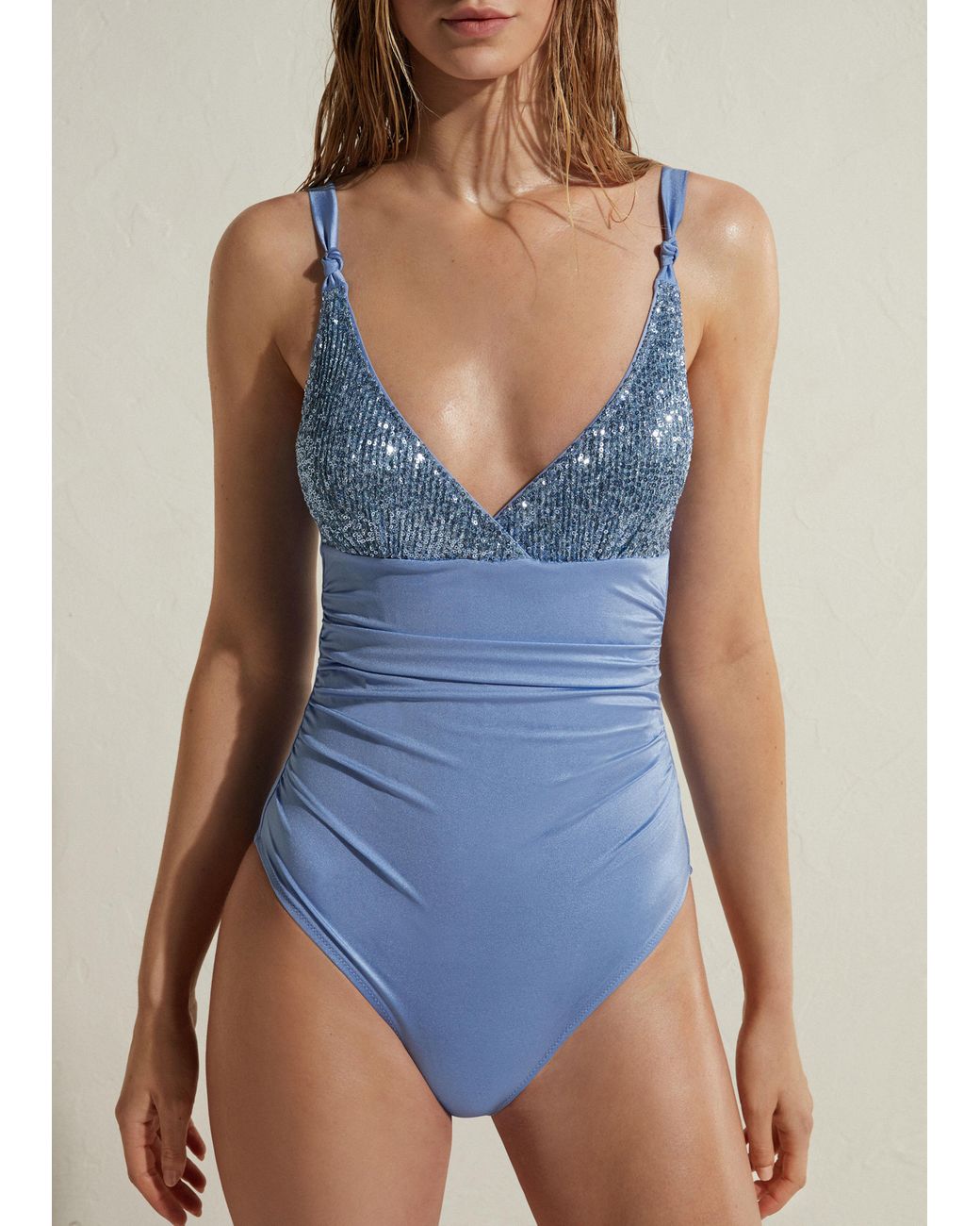 Calzedonia One Piece Swimsuit Cannes in Blue | Lyst UK