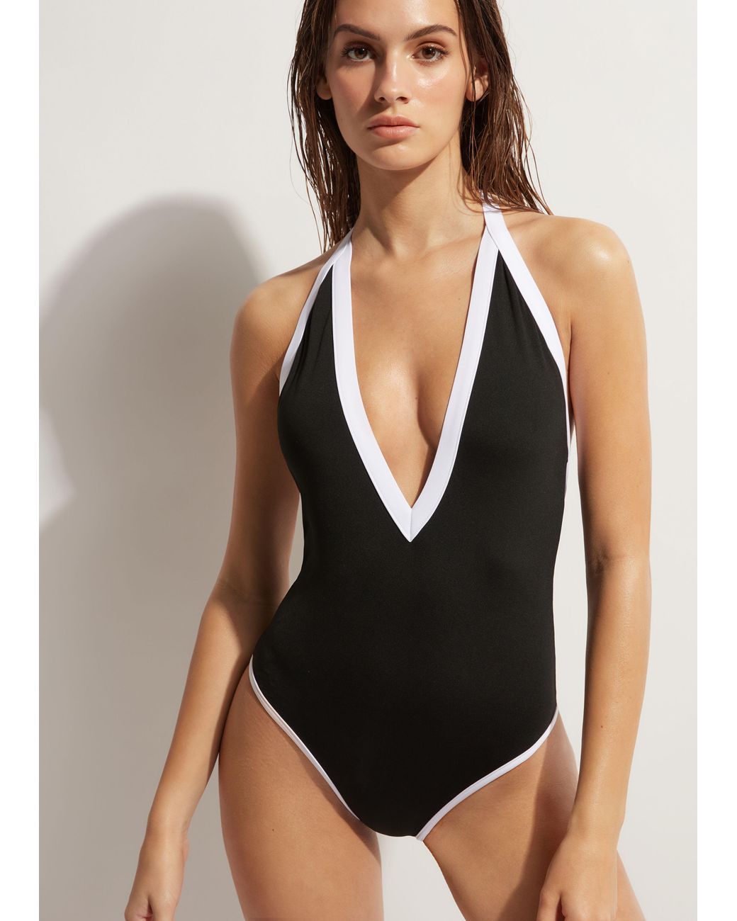 Calzedonia One Piece Swimsuit Singapore in Black Lyst UK