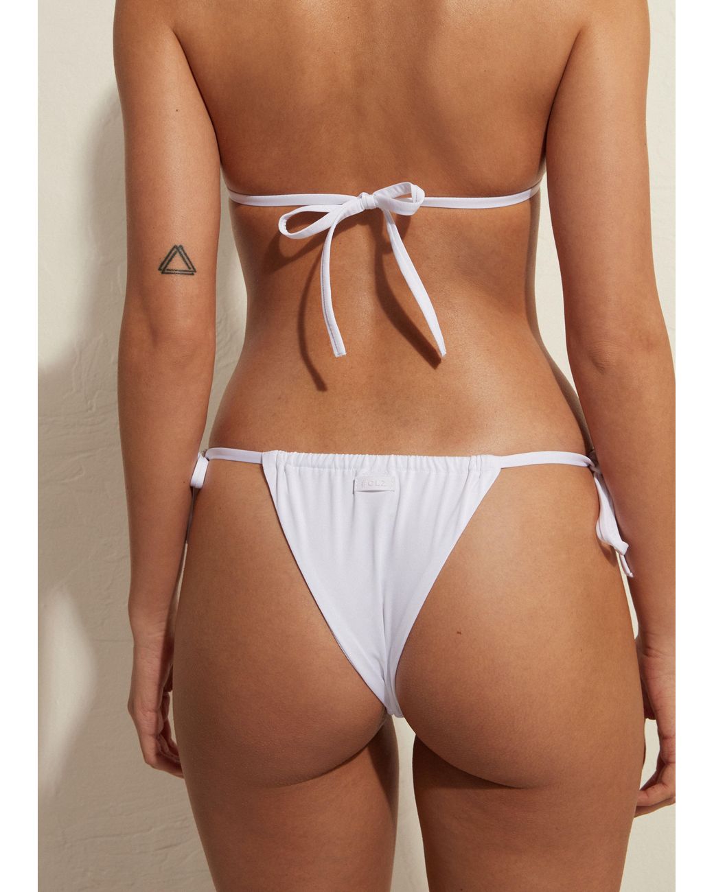 Calzedonia Brazilian String Swimsuit Bottom Indonesia Eco in White | Lyst UK