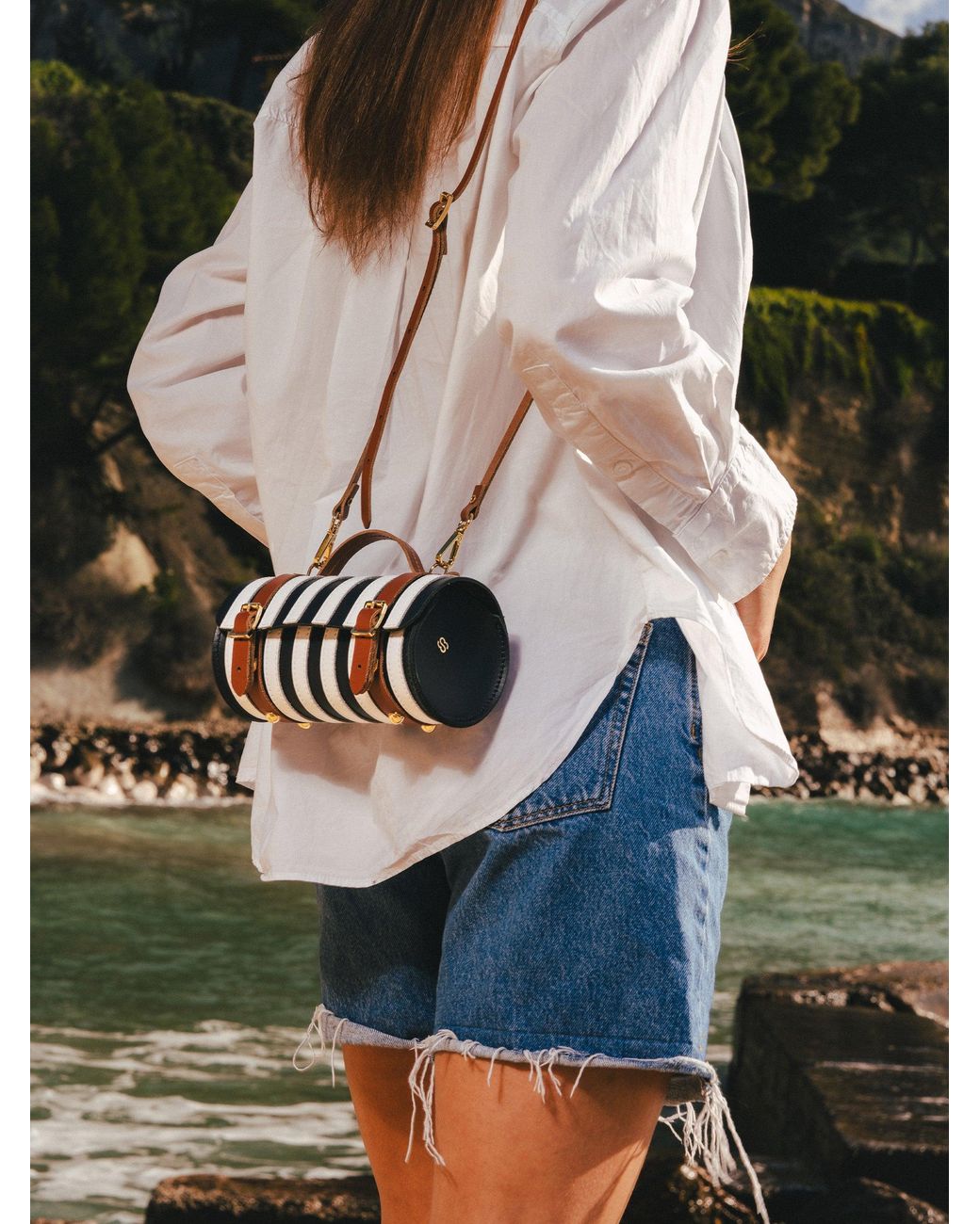 Cambridge Satchel Company White The Micro-Wide Bowls Bag