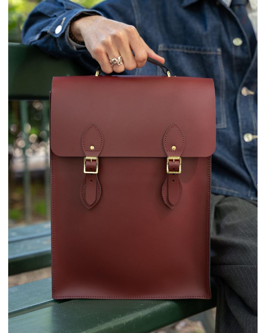 Cambridge Satchel Company Red The Flâneur Backpack