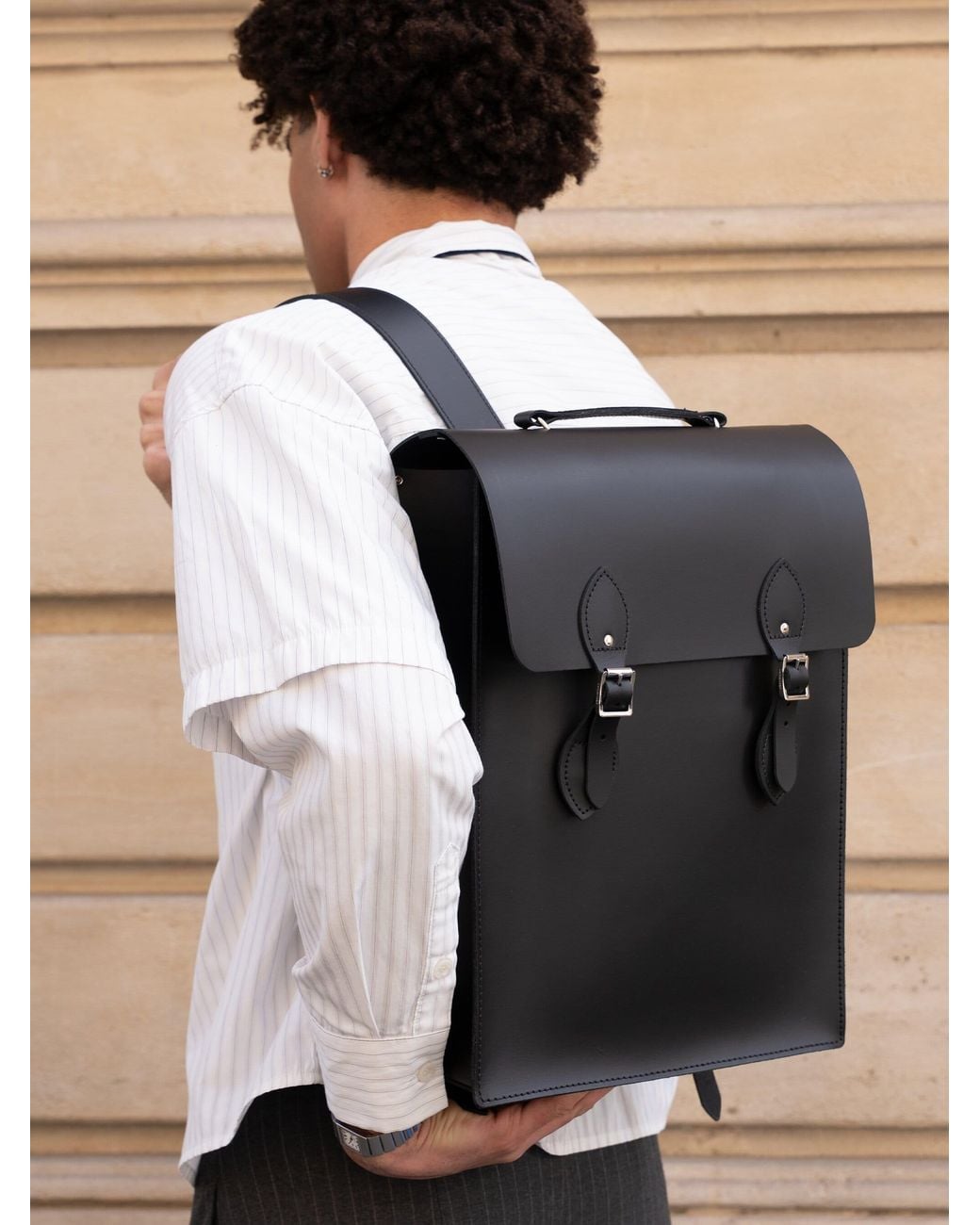 Cambridge Satchel Company Black The Flâneur Backpack