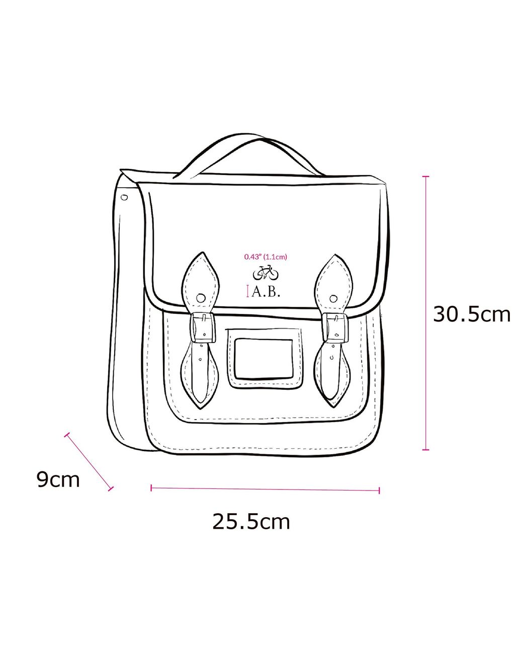 Cambridge Satchel Company Black The Small Portrait Backpack