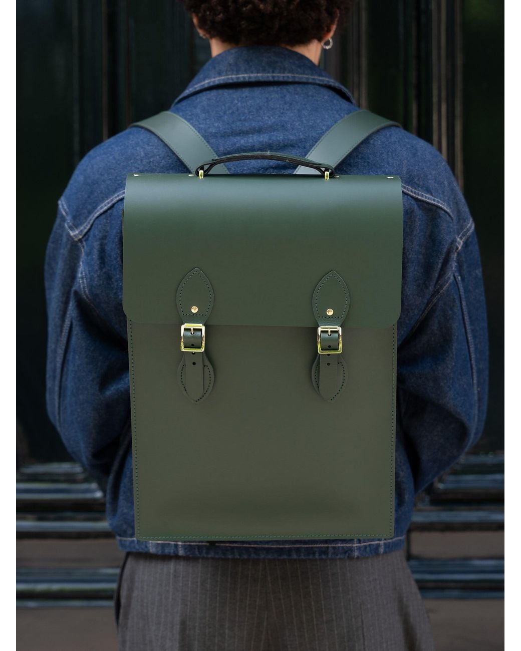 Cambridge Satchel Company Green The Flâneur Backpack