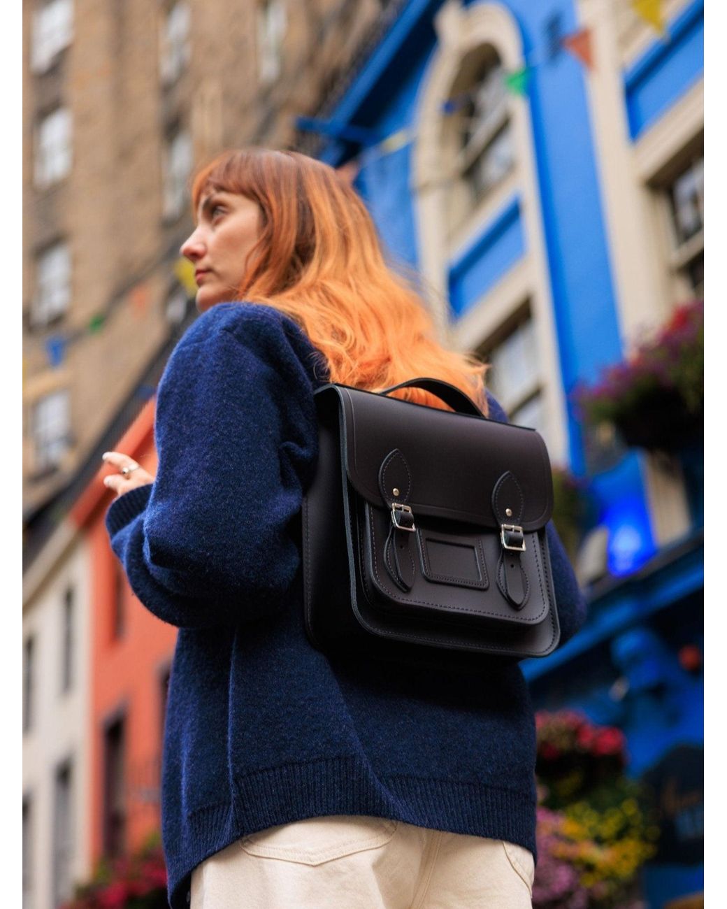 Cambridge Satchel Company Black The Small Portrait Backpack