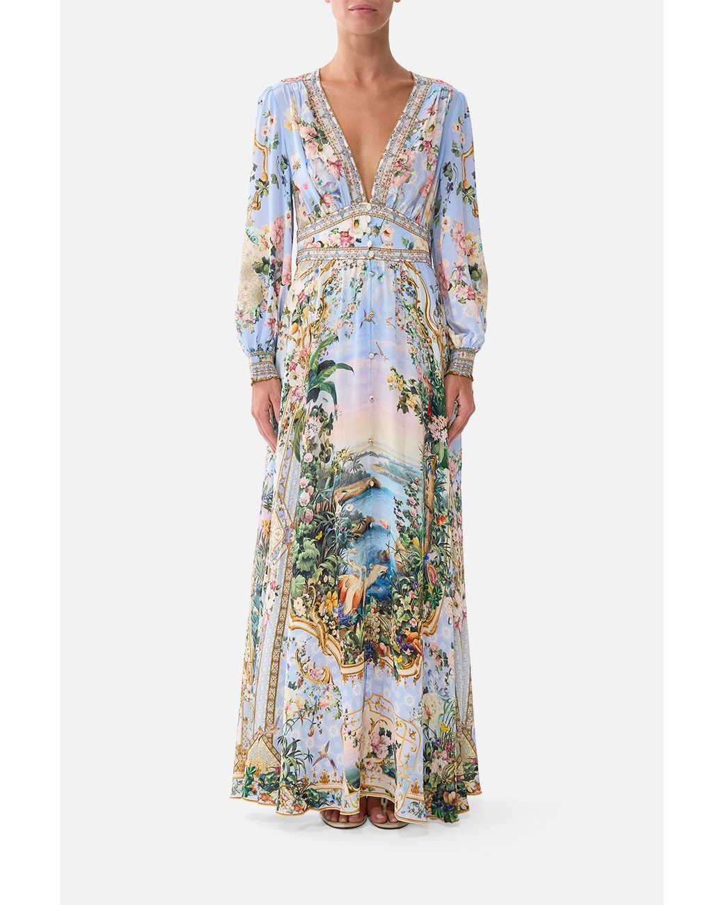 Camilla White Button Dress With Shaped Waistband Sisi Society