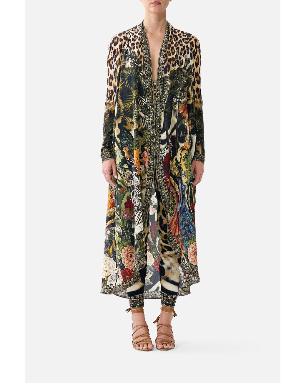 Camilla Green Long Casual Jacket With Pockets Leotigra Land