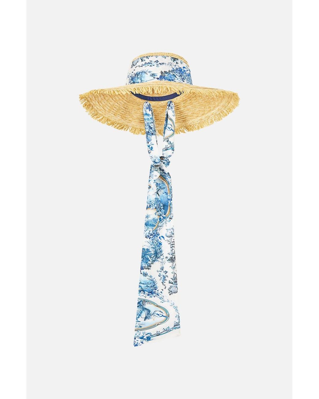 Camilla White Large Raffia Sun Hat The Porcelain Parlour
